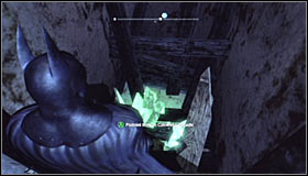 Turn on the Detective Mode to note that you can destroy the wooden obstacle with the Explosive Gel #1 - Batman trophies (01-14) - Park Row - Batman: Arkham City - Game Guide and Walkthrough