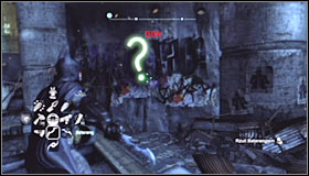Detonate all three charges and afterwards quickly throw a Batarang at the last question mark #1 - Batman trophies (15-24) - Park Row - Batman: Arkham City - Game Guide and Walkthrough
