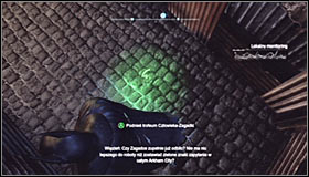Check out the narrow alley behind the fence to find a spot where you can perform a slide #1 - Batman trophies (15-24) - Park Row - Batman: Arkham City - Game Guide and Walkthrough