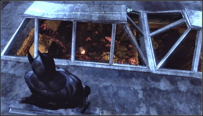 Get onto the roof of the building and scan Catwoman's hideout through the window (screen above) - Riddles - Park Row - Batman: Arkham City - Game Guide and Walkthrough