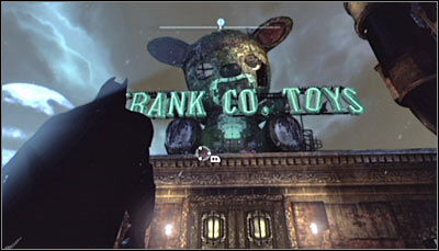 Scan the bear together with the neon sign above the Krank Co - Riddles - Amusement Mile - Batman: Arkham City - Game Guide and Walkthrough