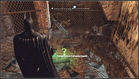 There are three weak wall separating you from the secret and depending on your likings you can either use the Explosive Gel #1 or break through them with the Line Launcher - Batman trophies (09-16) - Industrial District - Batman: Arkham City - Game Guide and Walkthrough