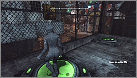 Move along the ceiling and stop above the second pressure plate #1 - Catwoman trophies - Industrial District - Batman: Arkham City - Game Guide and Walkthrough