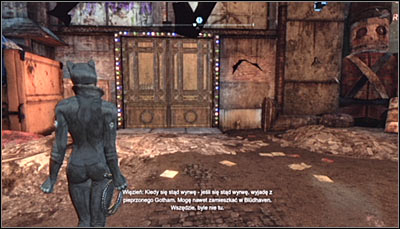 The Trophy inside the Storage Warehouse 5B where you must head after completing Batman's side mission Heart of Ice - Catwoman trophies - Industrial District - Batman: Arkham City - Game Guide and Walkthrough