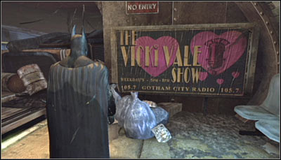 Search the platform (lower level) for a Vicki Vale billboard (screen above) and scan it - Riddles - Subway - Batman: Arkham City - Game Guide and Walkthrough