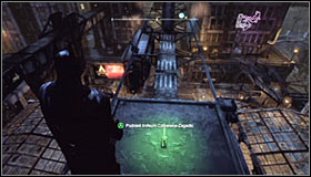 Examine the pillars north of the Museum, reaching it with the help of the Grapnel Gun #1 - Batman trophies (01-09) - Bowery - Batman: Arkham City - Game Guide and Walkthrough