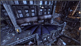 It's important to bounce off the first plate in its upper part, so that you have an easier time reaching the next one - Batman trophies (31-39) - Bowery - Batman: Arkham City - Game Guide and Walkthrough