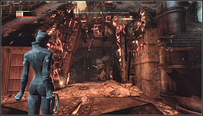 The second entrance can be found on the destroyed roof (screen above) and leads into Joker's Office, adjoining the Loading Bay - Location info & maps - Steel Mill - Batman: Arkham City - Game Guide and Walkthrough