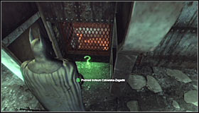 Using the Grapnel Gun should let you reach an otherwise inaccessible upper room #1 - Batman trophies (01-15) - Steel Mill - Batman: Arkham City - Game Guide and Walkthrough