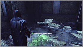 Note that you can now approach the wall on the right - which has been previously covered by the elevator #1 - and destroy it with the Explosive Gel - Batman trophies (01-10) - Museum - Batman: Arkham City - Game Guide and Walkthrough