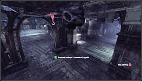 The trophy is below the balcony #1 - Catwoman trophies - Museum - Batman: Arkham City - Game Guide and Walkthrough