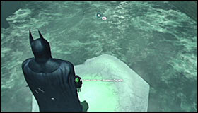 The Trophy in the water, so stand beside the lower ledge, equip the Freeze Blast and use it to create an ice raft #1 - Batman trophies (01-12) - Wonder City - Batman: Arkham City - Game Guide and Walkthrough