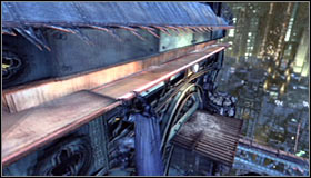 Soon after using the elevator to the upper levels of the Wonder Tower, you will have to go round the whole construction using the cornices #1 - Batman trophies (13-25) - Wonder City - Batman: Arkham City - Game Guide and Walkthrough