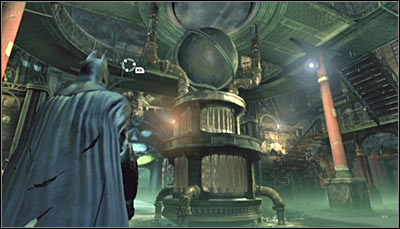 Stand beside the antique monument with a globe connected with the Wonder City (screen above) and scan it - Riddles - Wonder City - Batman: Arkham City - Game Guide and Walkthrough