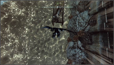 How to complete: It's a very simple challenge, as in order not to land too early, you need to alternate between using the Dive bomb (holding the right trigger; screen above) and ascending (leaning the left analog stick down) - Batman (01-23) - Physical challenges - Batman: Arkham City - Game Guide and Walkthrough