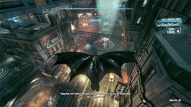 It is better to attack thugs from above. - Rescue the missing police officer - Main story - Batman: Arkham Knight - Game Guide and Walkthrough