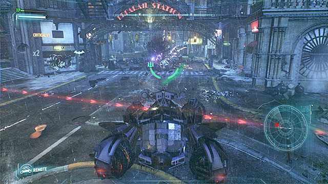 Destroy enemy tanks and watch out for their attacks. - Destroy enemy tanks - Main story - Batman: Arkham Knight - Game Guide and Walkthrough