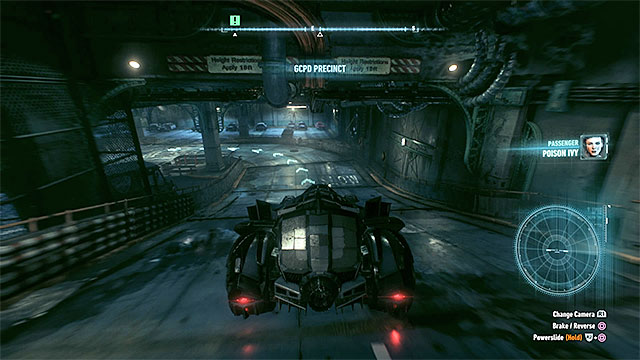 Park the Batmobile in the police station underground parking lot. - Take Ivy to the GCPD lockup - Main story - Batman: Arkham Knight - Game Guide and Walkthrough