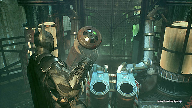 You need to move the cylinders. - Stop Scarecrow from blowing up ACE Chemicals - Main story - Batman: Arkham Knight - Game Guide and Walkthrough