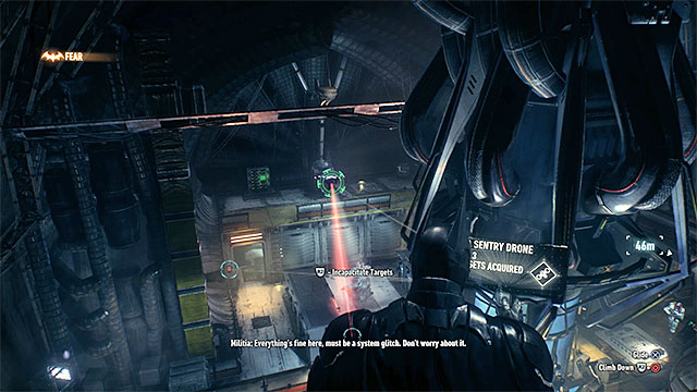 You can take control over the drone - first you have to download the codes from the operator - Destroy the weapon turrets on the second airship - Main story - Batman: Arkham Knight - Game Guide and Walkthrough