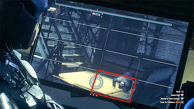 Now switch to the view from the top right camera and fast-forward the recording to about 22 s - Destroy the weapon turrets on the second airship - Main story - Batman: Arkham Knight - Game Guide and Walkthrough