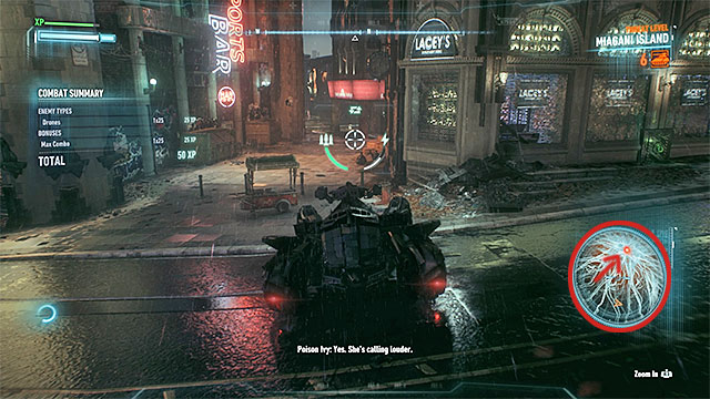 1 - Use the Batmobiles sonar to locate Ivys second plant - Main story - Batman: Arkham Knight - Game Guide and Walkthrough