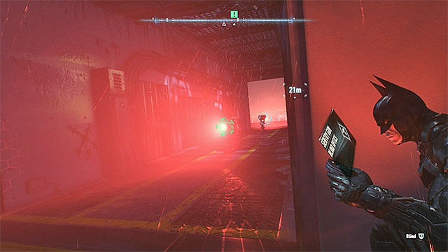Peek out of the corner in order to safely hack one of the turrets - Destroy the Arkham Knights radar network - Main story - Batman: Arkham Knight - Game Guide and Walkthrough