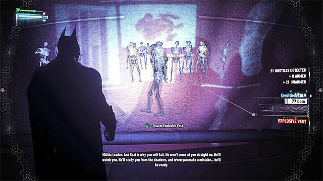Activate the takedown after you reach the other side of the projector screen - Find commissioner Gordon in the shopping mall - Main story - Batman: Arkham Knight - Game Guide and Walkthrough