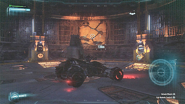 Destroy the weakened wall and raise the large platform to reach the destination in the Batmobile - Find commissioner Gordon in the shopping mall - Main story - Batman: Arkham Knight - Game Guide and Walkthrough
