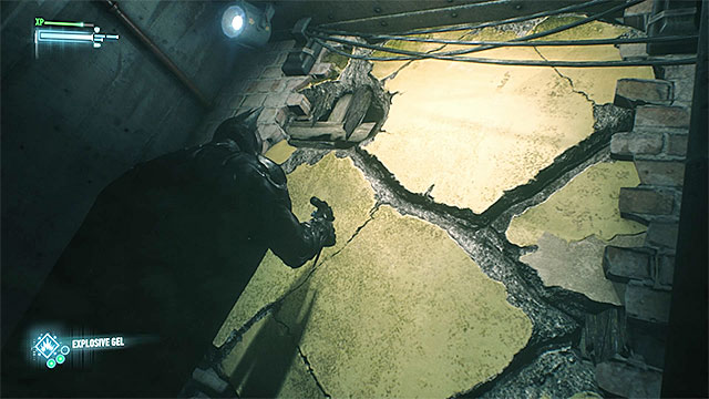 Apply the explosive gel to the wall with five armed men next to - Gunrunner - Side missions (Most Wanted) - Batman: Arkham Knight - Game Guide and Walkthrough
