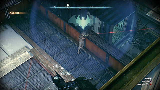 The sniper is one of the opponents guarding Penguins hideout - Gunrunner - Side missions (Most Wanted) - Batman: Arkham Knight - Game Guide and Walkthrough