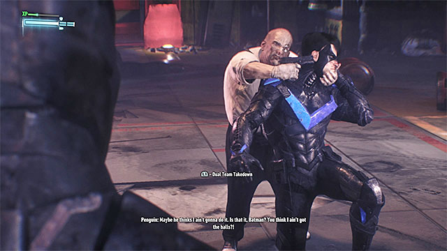 You can defeat Penguin with team takedown - Gunrunner - Side missions (Most Wanted) - Batman: Arkham Knight - Game Guide and Walkthrough