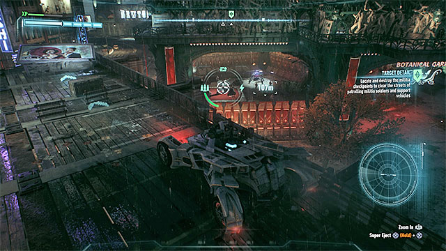 Point 4 - You will find drones in addition to the standard enemies in the fenced territory - Own the Roads - Side missions (Most Wanted) - Batman: Arkham Knight - Game Guide and Walkthrough