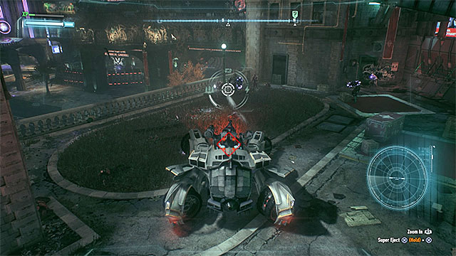 You can use the Batmobile to jump to the fenced territory or take care of the enemies without the vehicle - Own the Roads - Side missions (Most Wanted) - Batman: Arkham Knight - Game Guide and Walkthrough