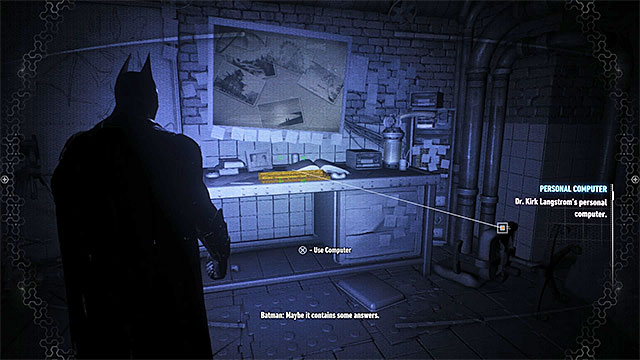 A computer in Langstroms laboratory - Creature of the Night - Side missions (Most Wanted) - Batman: Arkham Knight - Game Guide and Walkthrough