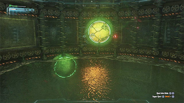 Destroy the weakened wall next to the second side-chamber. - Seventh Riddler trial - Riddlers Revenge - Batman: Arkham Knight - Game Guide and Walkthrough