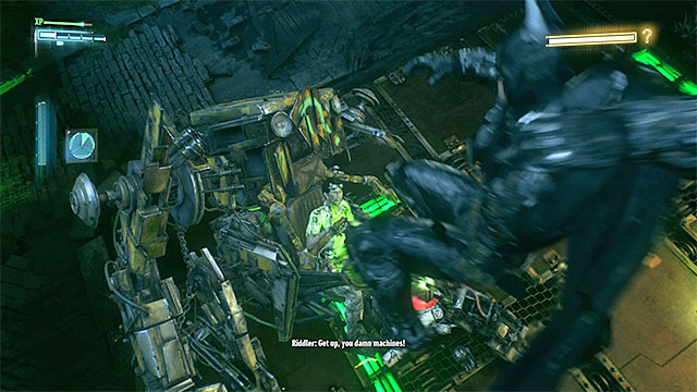 Attack after the Batman jumps onto the Riddlers machine - The Riddler - proper boss battle - Batman: Arkham Knight - Game Guide and Walkthrough