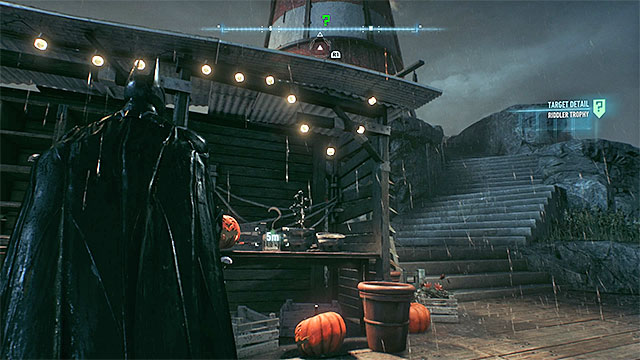 Look around near the lighthouse - Riddler trophies on Bleake Island (19-36) - Collectibles - Bleake Island - Batman: Arkham Knight - Game Guide and Walkthrough