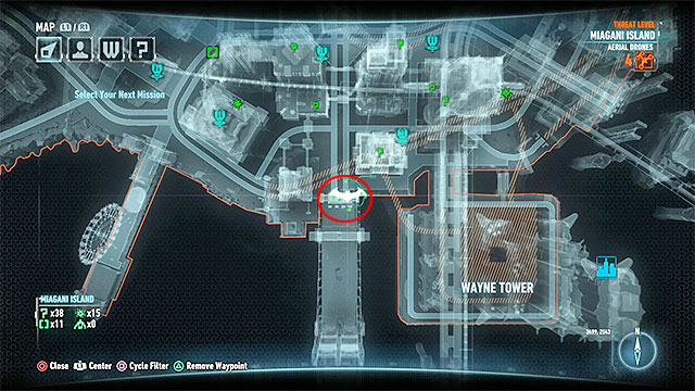 Alternately control Batman and Batmobile - you must clear the path to the trophy - Riddler trophies on Bleake Island (19-36) - Collectibles - Bleake Island - Batman: Arkham Knight - Game Guide and Walkthrough
