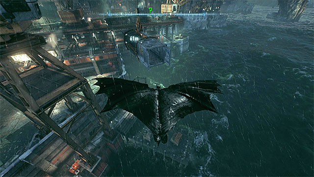 Fly into the container - Riddler trophies on Bleake Island (19-36) - Collectibles - Bleake Island - Batman: Arkham Knight - Game Guide and Walkthrough