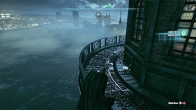 Check the upper balconies of the lighthouse - Riddler trophies on Bleake Island (19-36) - Collectibles - Bleake Island - Batman: Arkham Knight - Game Guide and Walkthrough