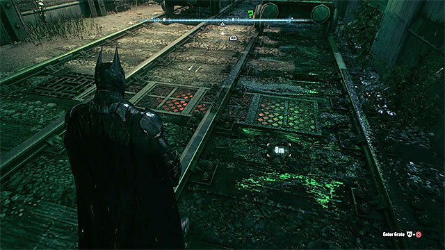 The ventilation shaft will be accessible after moving the locomotive - Riddler trophies on Bleake Island (19-36) - Collectibles - Bleake Island - Batman: Arkham Knight - Game Guide and Walkthrough