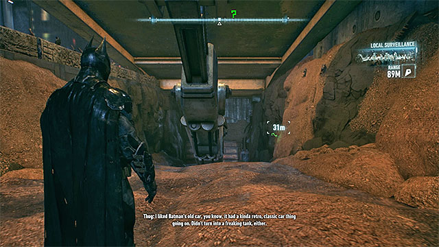 Check the territory under the ramp - Riddler trophies on Founders Island (1-16) - Collectibles - Founders Island - Batman: Arkham Knight - Game Guide and Walkthrough