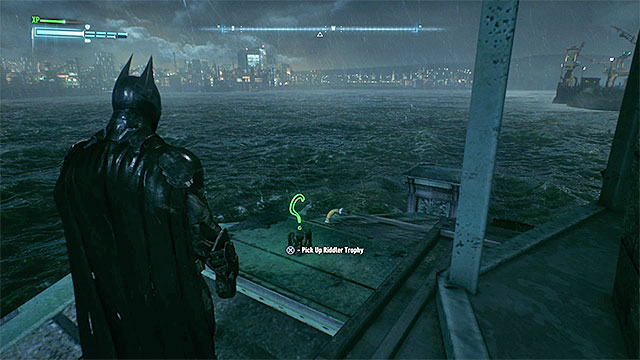 Reach the end of the pier - Riddler trophies on Miagani Island (20-38) - Collectibles - Miagani Island - Batman: Arkham Knight - Game Guide and Walkthrough