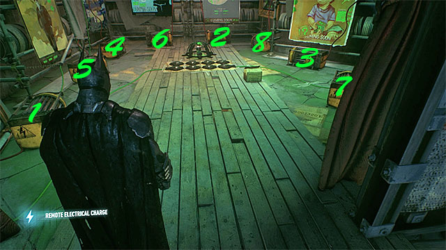 Required gadgets: electric charge - Riddler trophies in the Panessa Studios (1-10) - Collectibles - Pannesa Film Studios - Batman: Arkham Knight - Game Guide and Walkthrough