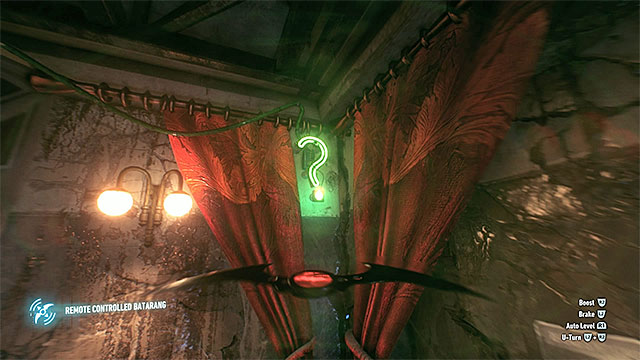 The question mark that you need to hit with the batarang - Riddler trophies in the Panessa Studios (11-21) - Collectibles - Pannesa Film Studios - Batman: Arkham Knight - Game Guide and Walkthrough
