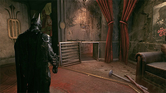 The entrance to the shaft - Breakable objects in the Panessa Studios - Collectibles - Pannesa Film Studios - Batman: Arkham Knight - Game Guide and Walkthrough