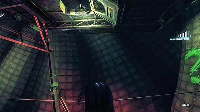 Climb onto the zipline and turn your attention to the ledges - Riddler trophies in the Stagg Airships (1-10) - Collectibles - Stagg Airships - Batman: Arkham Knight - Game Guide and Walkthrough