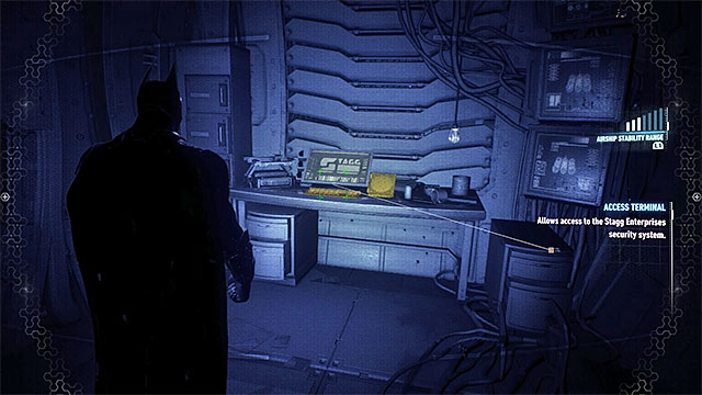 Open the cells using the computer at the end of the corridor - Riddler trophies in the Stagg Airships (11-21) - Collectibles - Stagg Airships - Batman: Arkham Knight - Game Guide and Walkthrough