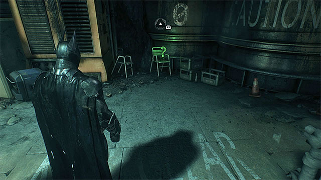 Investigate the darkened corner of the room - Riddler trophies in the Subway - Collectibles - Subway Under Construction - Batman: Arkham Knight - Game Guide and Walkthrough